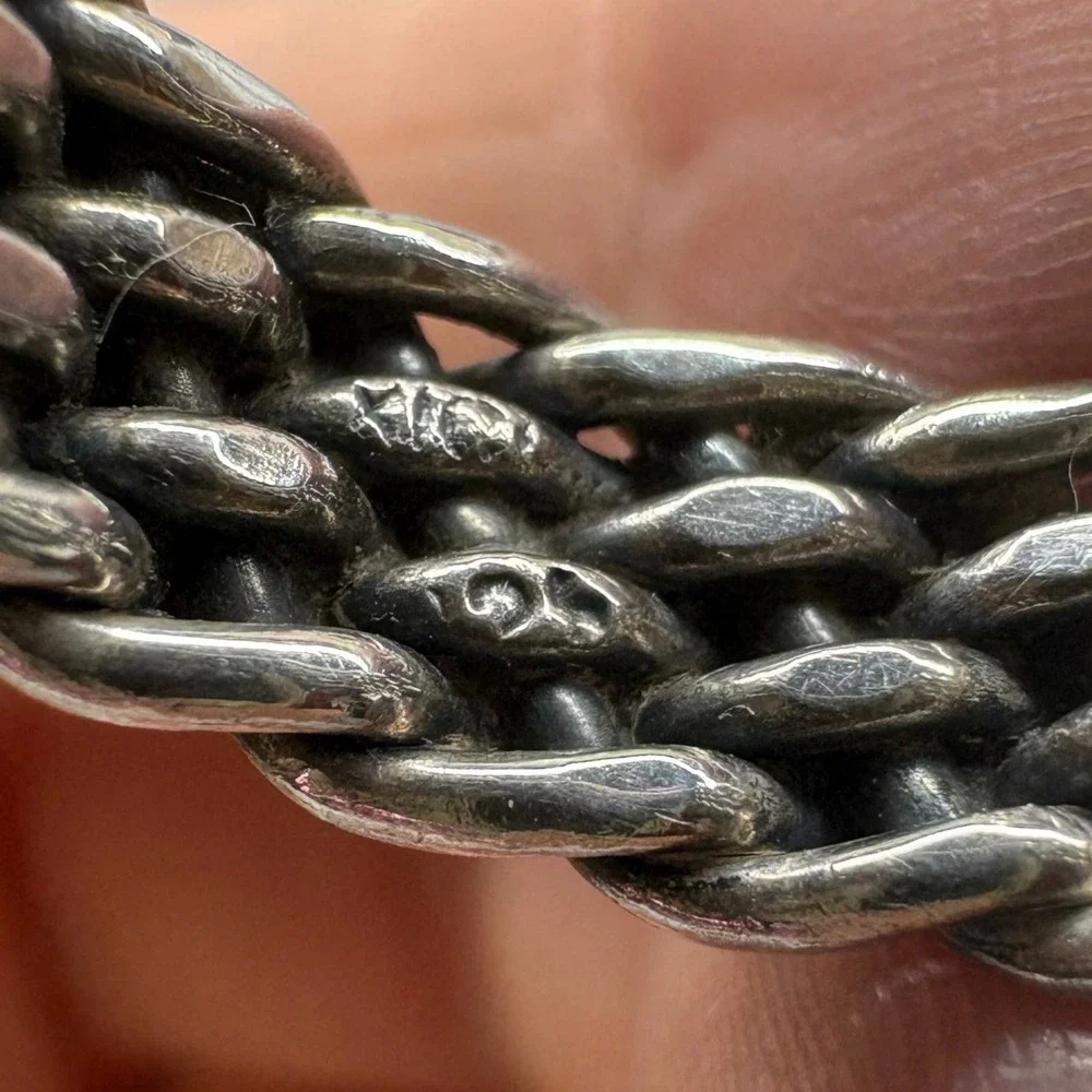 Unbranded Woven Mesh Ring Unisex Size 8.5 Silver Excellent Braided Chain Band